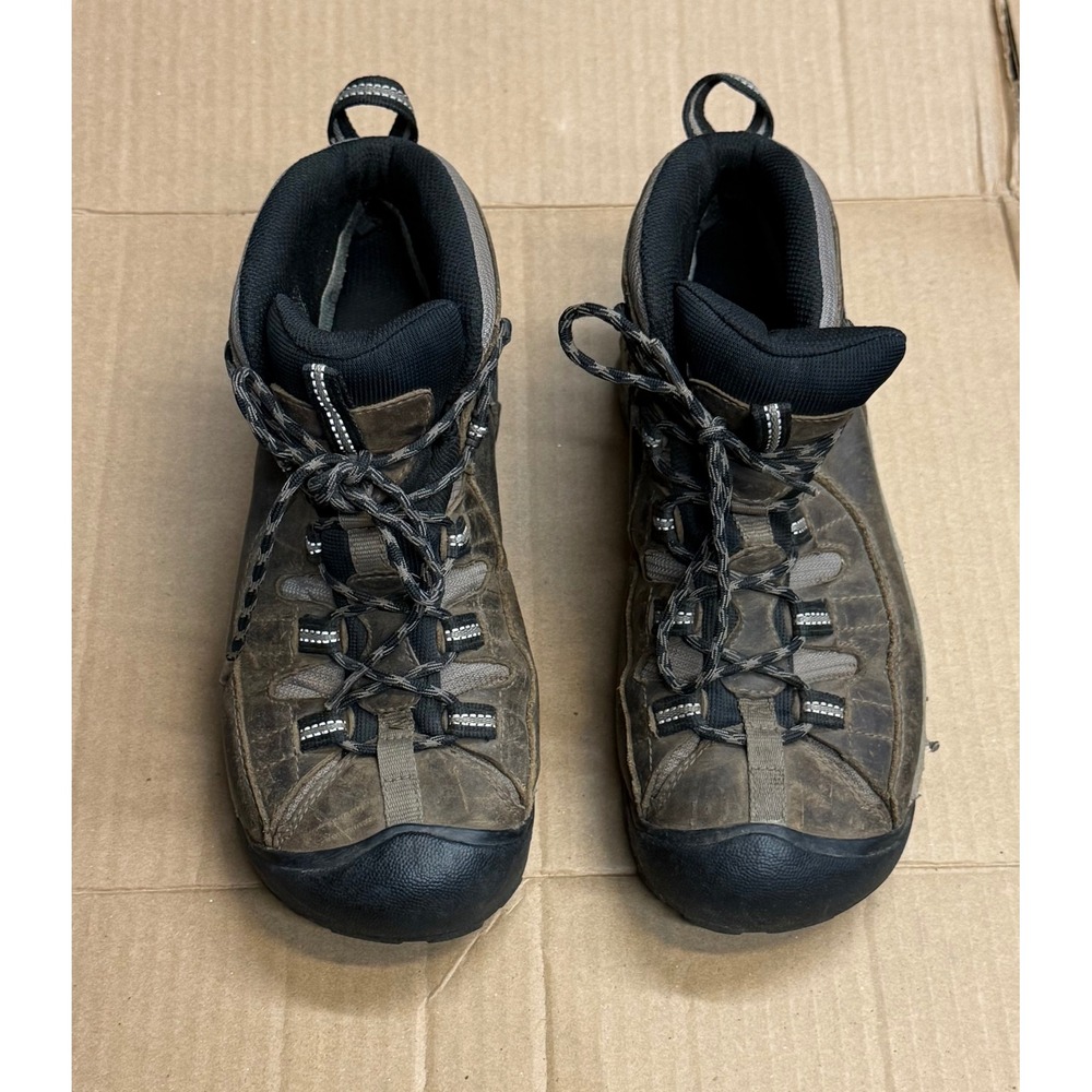 Keen Targhee II Mid Waterproof Hiking Boots Brown Leather Mens 9 1008418